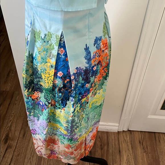 Anthropologie Multicolor Floral Midi Dress - Picture 15 of 17